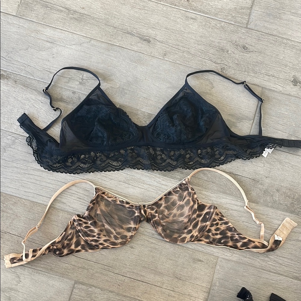 Gilligan & O'Malley Black and Tan Bras Intimates & Sleepwear
